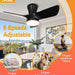 30 in. Black Low Profile Ceiling Fan with Light and Remote, Noiseless Reversible Flush Mount Outdoor Ceiling Fan with Light, Indoor Bedroom Ceiling Fans-4-ErisView