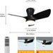 30 in. Black Low Profile Ceiling Fan with Light and Remote, Noiseless Reversible Flush Mount Outdoor Ceiling Fan with Light, Indoor Bedroom Ceiling Fans-7-ErisView