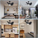 30 in. Black Remote Control Ceiling Fans, Small Ceiling Fan with Light, Bedroom Ceiling Fans with Lights, Reversible Dimmable Fan Light for Kid Room-3-ErisView