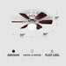 30 in. Brushed Nickel Ceiling Fan with Bowl Light Kit and Candelabra Base Light Bulb, -3-ErisView