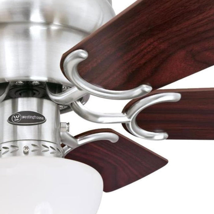 30 in. Brushed Nickel Ceiling Fan with Bowl Light Kit and Candelabra Base Light Bulb, -6-ErisView
