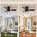 30 in. Caged Small Low Profile Ceiling Fan with Remote Control, Farmhouse Flush Mount Ceiling Fan with Lights, Reversible Ceiling Fan Winter Summer -2-ErisView