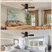 30 in. Caged Small Low Profile Ceiling Fan with Remote Control, Farmhouse Flush Mount Ceiling Fan with Lights, Reversible Ceiling Fan Winter Summer -5-ErisView