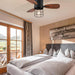 30 in. Caged Small Low Profile Ceiling Fan with Remote Control, Farmhouse Flush Mount Ceiling Fan with Lights, Reversible Ceiling Fan Winter Summer -7-ErisView