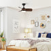 30 in. Farmhouse Downrod Mount Living Room Ceiling Fan with LED Light and Remote Control, Reversible Ceiling Fan for Bedroom-ErisView