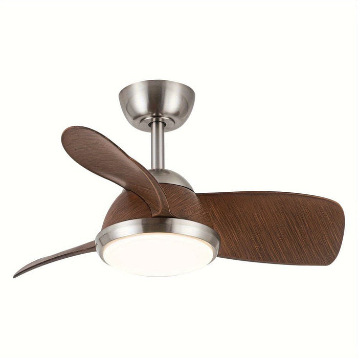 30 in. Farmhouse Downrod Mount Living Room Ceiling Fan with LED Light and Remote Control, Reversible Ceiling Fan for Bedroom-ErisView