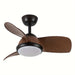 30 in. Farmhouse Downrod Mount Living Room Ceiling Fan with LED Light and Remote Control, Reversible Ceiling Fan for Bedroom-ErisView