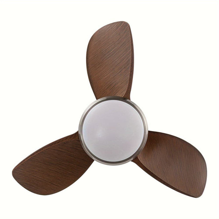 30 in. Farmhouse Downrod Mount Living Room Ceiling Fan with LED Light and Remote Control, Reversible Ceiling Fan for Bedroom-ErisView
