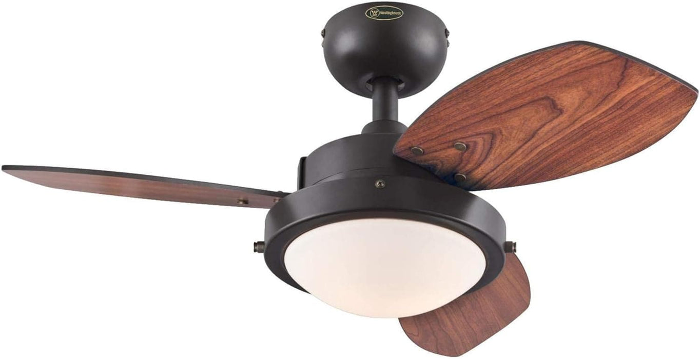 30 in. Indoor Ceiling Fan with Light, Short Blade Ceiling Fan-2-ErisView