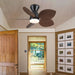 30 in. Indoor Outdoor Ceiling Fan with Light, Tropical Ceiling fan with Remote APP Control, Flush Mount Palm Leaf Ceiling Fan for Bedroom Kitchen-8-ErisView