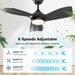 30 in. Indoor Remote Control Ceiling Fan and Light, Dimmable Reversible Ceiling Fan-2-ErisView