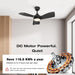30 in. Indoor Remote Control Ceiling Fan and Light, Dimmable Reversible Ceiling Fan-5-ErisView