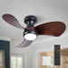 30 in. Low Profile Ceiling Fan with Light and Remote, Flush Mount LED Ceiling Fan and Light, Reversible Ceiling Fan for Bedroom Living Room Dining Room-1-ErisView