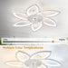 30 in. Modern Flush Mount Ceiling Fan with Remote and APP Control, Flower Ceiling Fan, Low Profile Ceiling Fan with Lights, Silent Ceiling Fan-2-ErisView