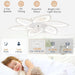 30 in. Modern Flush Mount Ceiling Fan with Remote and APP Control, Flower Ceiling Fan, Low Profile Ceiling Fan with Lights, Silent Ceiling Fan-3-ErisView