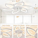 30 in. Modern Flush Mount Ceiling Fan with Remote and APP Control, Flower Ceiling Fan, Low Profile Ceiling Fan with Lights, Silent Ceiling Fan-5-ErisView