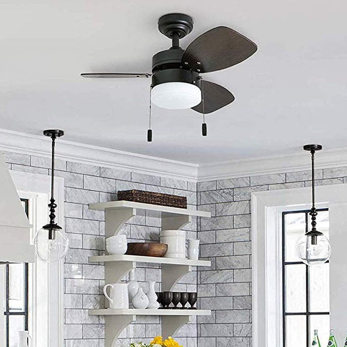 30 in. Modern Indoor LED Ceiling Fan with Light Pull Chain, Reversible Fan in Winter Summer-3-ErisView