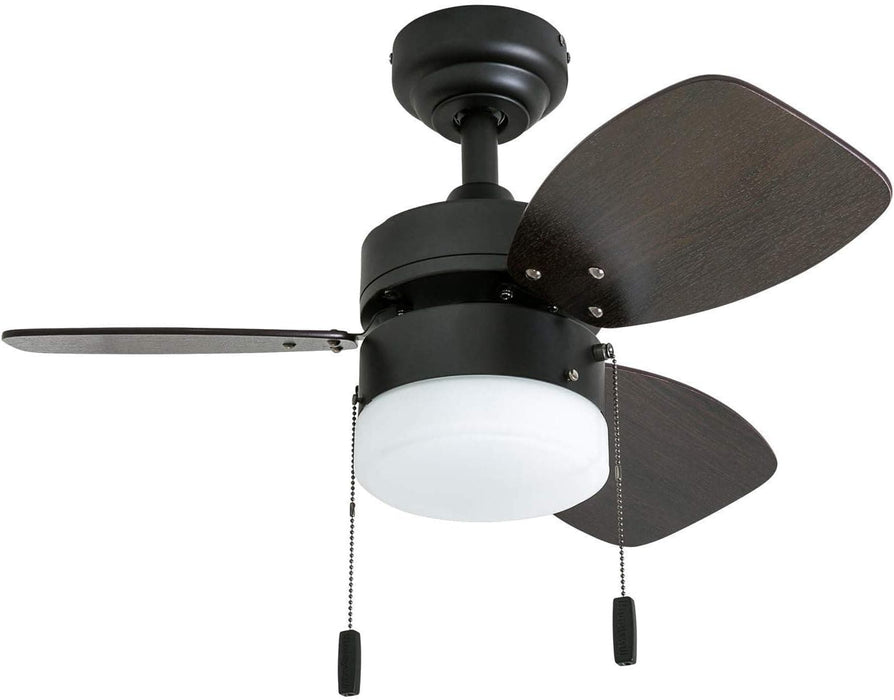 30 in. Modern Indoor LED Ceiling Fan with Light Pull Chain, Reversible Fan in Winter Summer-1-ErisView