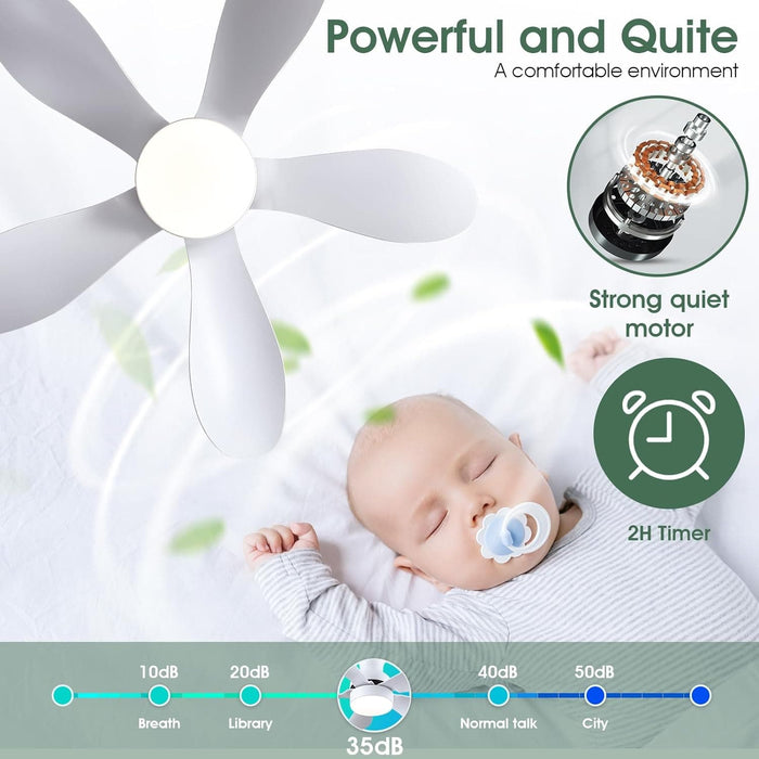 30 in. Remote Control Ceiling Fan and Light APP Control, Low Profile Ceiling Fan with 5 Reversible Blades for Bedroom Kitchen Dining Room Ceiling Fan-2-ErisView