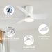 30 in. Remote Control Ceiling Fan and Light, White Low Profile Ceiling Fan and Light, Modern Flush Mount Ceiling Fan for Bedroom Kitchen Dining Room-3-ErisView