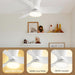 30 in. Remote Control Ceiling Fan and Light, White Low Profile Ceiling Fan and Light, Modern Flush Mount Ceiling Fan for Bedroom Kitchen Dining Room-4-ErisView