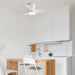 30 in. Remote Control Ceiling Fan and Light, White Low Profile Ceiling Fan and Light, Modern Flush Mount Ceiling Fan for Bedroom Kitchen Dining Room-7-ErisView