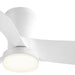 30 in. Remote Control Ceiling Fan and Light, White Low Profile Ceiling Fan and Light, Modern Flush Mount Ceiling Fan for Bedroom Kitchen Dining Room-1-ErisView