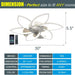 30 in. Remote Control Ceiling Fan with Light, Modern Low Profile Flush Mount Ceiling Fan, Bedroom Living Dining Room Kitchen Ceiling Fans for Low Ceiling-2-ErisView