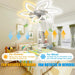 30 in. Remote Control Ceiling Fan with Light, Modern Low Profile Flush Mount Ceiling Fan, Bedroom Living Dining Room Kitchen Ceiling Fans for Low Ceiling-5-ErisView