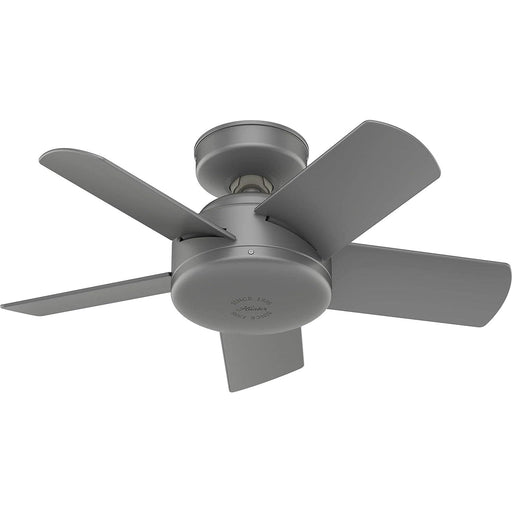 30 in. Silver Ceiling Fan, Ceiling Hugger Ceiling Fans, Small Ceiling Fan NO Light-1-ErisView