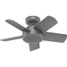 30 in. Silver Ceiling Fan, Ceiling Hugger Ceiling Fans, Small Ceiling Fan NO Light-1-ErisView