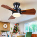 30 in. Small Flush Mount Ceiling Fans Wite Remote APP Control, Wood Ceiling Fan with Lights, Reversible Low Profile Ceiling Fan for Bedroom-1-ErisView