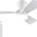 30 in. White Flush Mount Ceiling Fan and Light Remote, Low Profile Reversible DC Ceiling Fan, LED Modern Ceiling Fan for Bedroom Living Room Kitchen with-1-ErisView