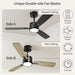 30 in. White Low Profile Ceiling Fan and Light, Reversible Quiet Remote Control Ceiling Fan and Light, Dimmable Modern Ceiling Fan with Light -10-ErisView