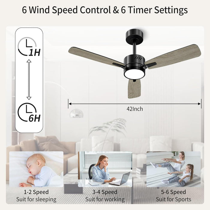30 in. White Low Profile Ceiling Fan and Light, Reversible Quiet Remote Control Ceiling Fan and Light, Dimmable Modern Ceiling Fan with Light -11-ErisView