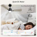 30 in. White Low Profile Ceiling Fan and Light, Reversible Quiet Remote Control Ceiling Fan and Light, Dimmable Modern Ceiling Fan with Light -14-ErisView