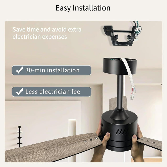30 in. White Low Profile Ceiling Fan and Light, Reversible Quiet Remote Control Ceiling Fan and Light, Dimmable Modern Ceiling Fan with Light -15-ErisView