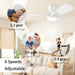 30 in. White Low Profile Ceiling Fan and Light, Reversible Quiet Remote Control Ceiling Fan and Light, Dimmable Modern Ceiling Fan with Light -2-ErisView