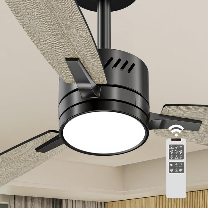 30 in. White Low Profile Ceiling Fan and Light, Reversible Quiet Remote Control Ceiling Fan and Light, Dimmable Modern Ceiling Fan with Light -9-ErisView