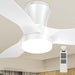 30 in. White Low Profile Ceiling Fan and Light, Reversible Quiet Remote Control Ceiling Fan and Light, Dimmable Modern Ceiling Fan with Light -1-ErisView