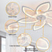 30 in. White Modern Ceiling Fan with Light Remote, Reversible Low Profile Ceiling Fan and Light, Flush Mount Smart Ceiling Fan for Bedroom Living Room-7-ErisView