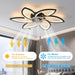 31 in. Black Ceiling Fan with Light, Ceiling Fans for Low Ceiling with Light Remote Control, Ceiling Fan with Low Profile Light for Bedroom Living Room-4-ErisView