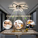 31 in. Black Ceiling Fan with Light, Ceiling Fans for Low Ceiling with Light Remote Control, Ceiling Fan with Low Profile Light for Bedroom Living Room-5-ErisView