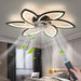 31 in. Black Ceiling Fan with Light, Ceiling Fans for Low Ceiling with Light Remote Control, Ceiling Fan with Low Profile Light for Bedroom Living Room-1-ErisView