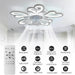 31 in. Flower Modern Ceiling Fan with Light and Remote, Dimmable Silent Invisible Fandelier for Bedroom Living Room, Decorative Ceiling Fan with Light-14-ErisView