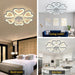 31 in. Flower Modern Ceiling Fan with Light and Remote, Dimmable Silent Invisible Fandelier for Bedroom Living Room, Decorative Ceiling Fan with Light-20-ErisView