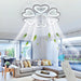 31 in. Flower Modern Ceiling Fan with Light and Remote, Dimmable Silent Invisible Fandelier for Bedroom Living Room, Decorative Ceiling Fan with Light-25-ErisView