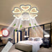 31 in. Flower Modern Ceiling Fan with Light and Remote, Dimmable Silent Invisible Fandelier for Bedroom Living Room, Decorative Ceiling Fan with Light-26-ErisView