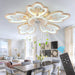 31 in. Flower Modern Ceiling Fan with Light and Remote, Dimmable Silent Invisible Fandelier for Bedroom Living Room, Decorative Ceiling Fan with Light-36-ErisView
