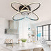 31 in. Flower Modern Ceiling Fan with Light and Remote, Dimmable Silent Invisible Fandelier for Bedroom Living Room, Decorative Ceiling Fan with Light-37-ErisView